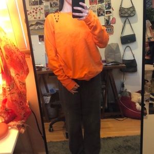 Neon Orange Sweatshirt (never worn)